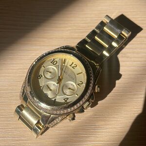 Michael Kors | Ritz Watch, Stainless Steel & Pavé Crystal Studded Needs Battery